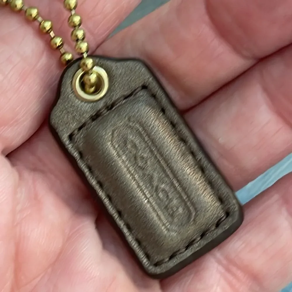Coach Replacement Hangtag Metallic Bronze Mini Hangtag Keychain Key Fob BagCharm